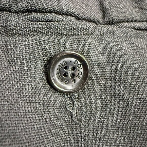 Dolce & Gabanna Dress Pants Stretch Black Wool Trousers Made in Italy 34x29 - Picture 9 of 9